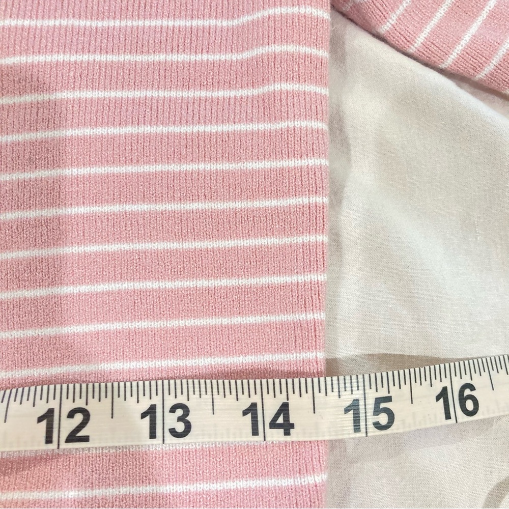 Pink striped cardigan sweater - Picture 7 of 9